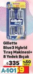 GİLLETTE BLUE3 HYBRİD TIRAŞ MAKİNESİ BIÇAĞI 8 YEDEK BIÇAK GİLLETTE BLUE3 HYBRİD TIRAŞ MAKİNESİ BIÇAĞI 8 YEDEK BIÇAK